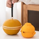 茶器セット みかん 旅行ティーセット ポータブル コンパクト ティーポット 急須 湯呑セット ティーセット 茶具セット 茶器 陶磁器 持ち運び便利 超軽量 おし...