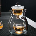 半自動茶メーカー 磁気水の分流回転 透明 ティーポット 急須 耐熱ガラス 茶こし付き ガラス ガラス製ポット 花茶 おしゃれ美しい 可愛い 個性的デザイン 大容...