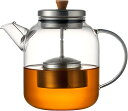 ガラスポット 茶器 透明 ガラス製 茶こし一体型蓋 ステンレス コーヒーポット 分離式 水出し リーフティポット 保温 断熱 癒し 手作り 直火電気ケトル対応 ...