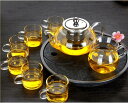 ダブルウォールグラス 茶器 ティーセット ガラスポット 透明 ステンレス鋼フィルター リーフティポット 保温 耐熱 大容量 リーフティー 工芸茶 業務用 飲食店...