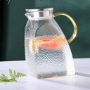 ホウケイ酸ガラス お茶ポット 冷水筒 不規則型 ティーポット 透明 ステンレス鋼フィルター 冷水/熱湯OK 紅茶ポット 保温 耐熱 大容量 紅茶 コーヒー ミル...