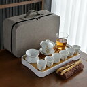 ティーポット カップ マルチ ティーセット 茶具 カンフーティーセット 茶器 耐熱 茶入れ 茶こし付 セラミック 携帯用 おしゃれ 中華風 手描き 旅行 屋外 ...