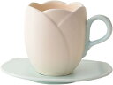 コーヒーカップ ソーサー チューリップ ティーセット マグ セラミック 1客セット 皿セット カフェ食器 ウォーターカップ 北欧風 母へ 彼女 パーティー用 可...