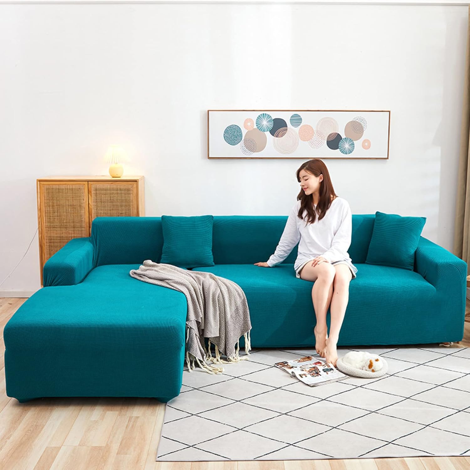 ソファーかばー ソファカバー 145*185cm 二人掛け 肘あり ソファーカバー カラー L字型 一体型 ぴったりフィット式 無地 替えソファカバー 北欧風 ストレッチ伸縮タイプ そふぁーかばー カ