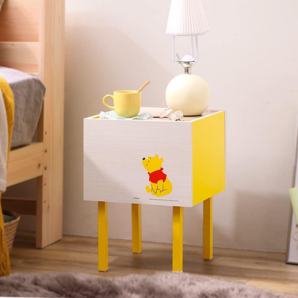 アイリスオーヤマ サイドテーブル テーブル おもちゃ 収納 ベッド横 ウッドサイドテーブル WST-300 くまのプーさん