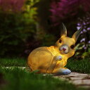 ソーラー置物 ガーデンライト ウサギ ガーデニング雑貨 ソーラー 防水 ウサギ おしゃれ 動物 パティオの芝生 庭のアート 庭 ガーデン ベランダ 屋外 装飾 転居 装飾 オブジェ プレゼント ギフト(3)