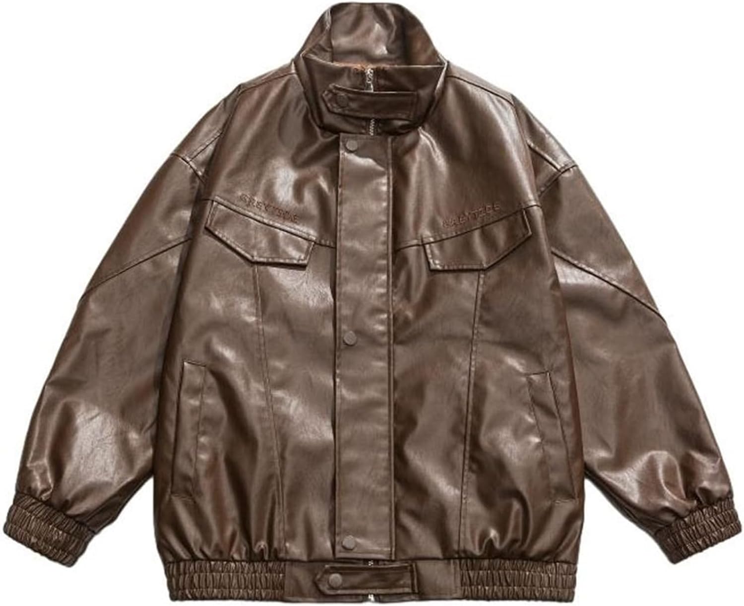 メンズ レザージャケット PUレザー 無地 カジュアル ライダース 春 秋冬 防寒 暖かい 防風 撥水 ブルゾン アウター おしゃれ ヴィンテージ お出かけ 通勤 大きいサイズ 革ジャン 合皮ジャン(4)