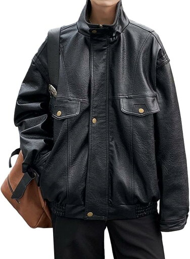 レザージャケット ライダース 黒 メンズ レディース PUレザー 立ち襟 大きいサイズ ゆったり レトロ かっこいい 革ジャン ブルゾン 春秋冬 綿入り 防風 防寒 保温 撥水 カジュアル 通学 通勤 レザージャケット ライダース 黒 メンズ レディース PUレザー 立ち襟 大きいサイズ ゆったり レトロ かっこいい 革ジャン ブルゾン 春秋冬 綿入り 防風 防寒 保温 撥水 カジュアル 通学 通勤