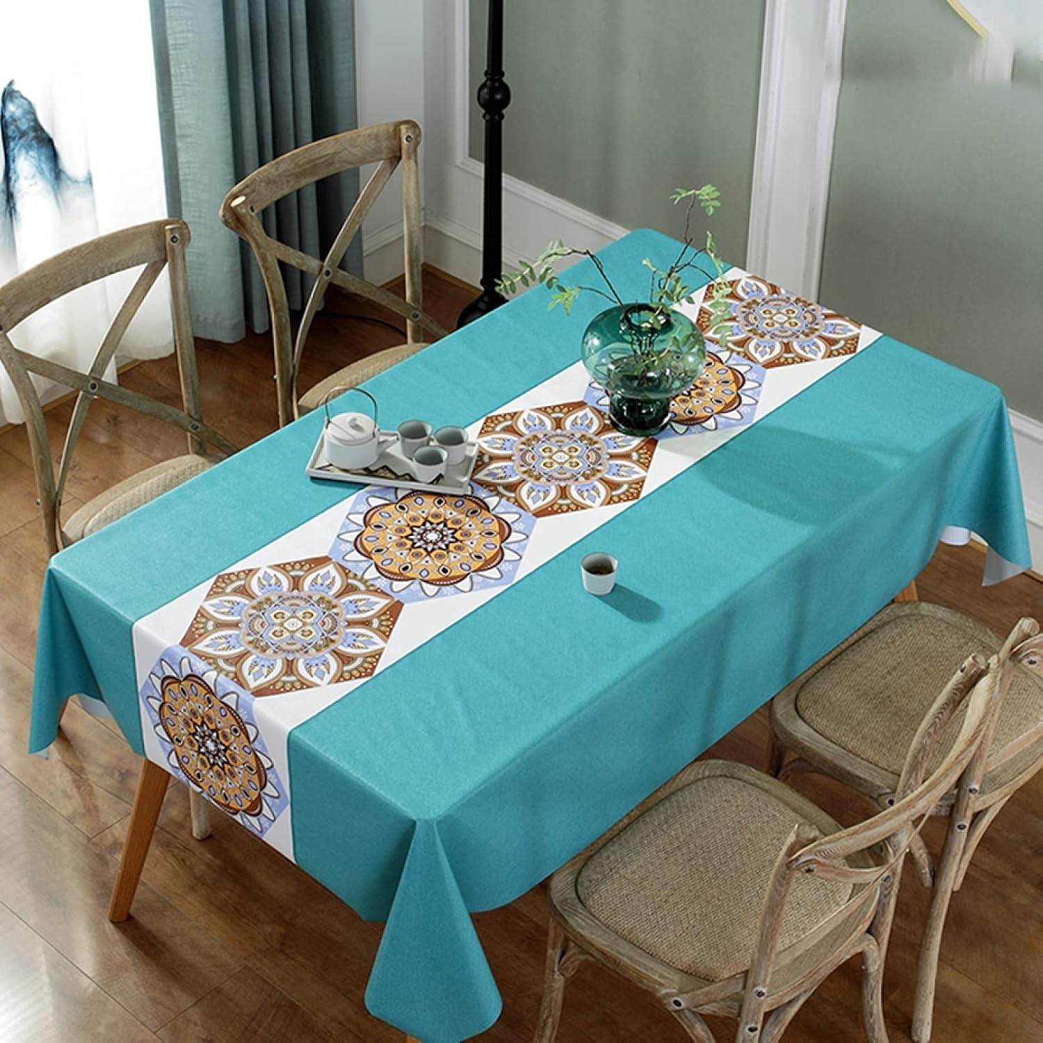 テーブルクロス カラー 北欧 撥水加工 防水防油 汚れ防止 厚手 120*170 耐熱 多用途 テーブル掛け テーブルカバー テーブルマット おしゃれ ダイニングテーブルカバー 家庭用 店舗用 水洗い