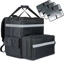 デリバリーバッグピザバッグ リュック3枚の仕切り業務用耐荷重 大容量40L保温保冷バッグ(4)