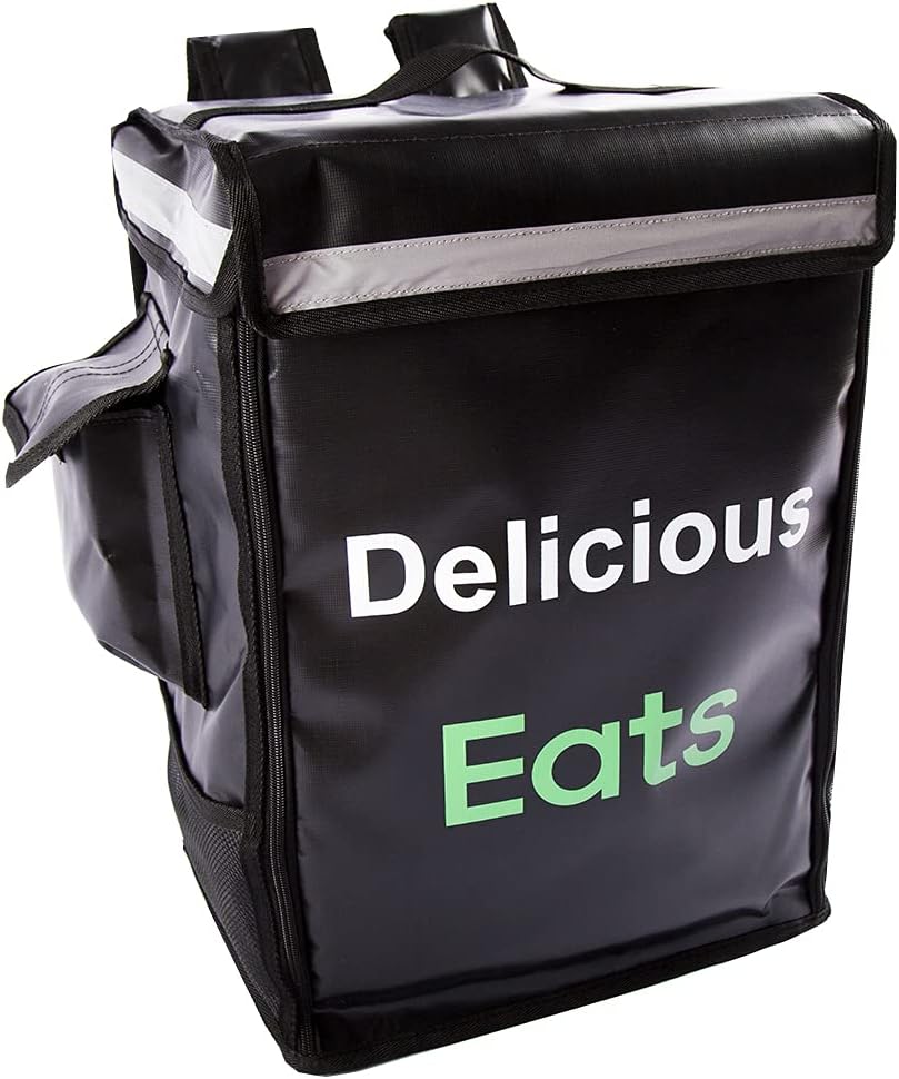 配達バッグ 100% 防水 大容量42L デリバリー バッグ リュック 宅配 バッグ ピザ 寿司 ポーチ 保温 保冷バッグ 配達 パッケージ （ブラック）