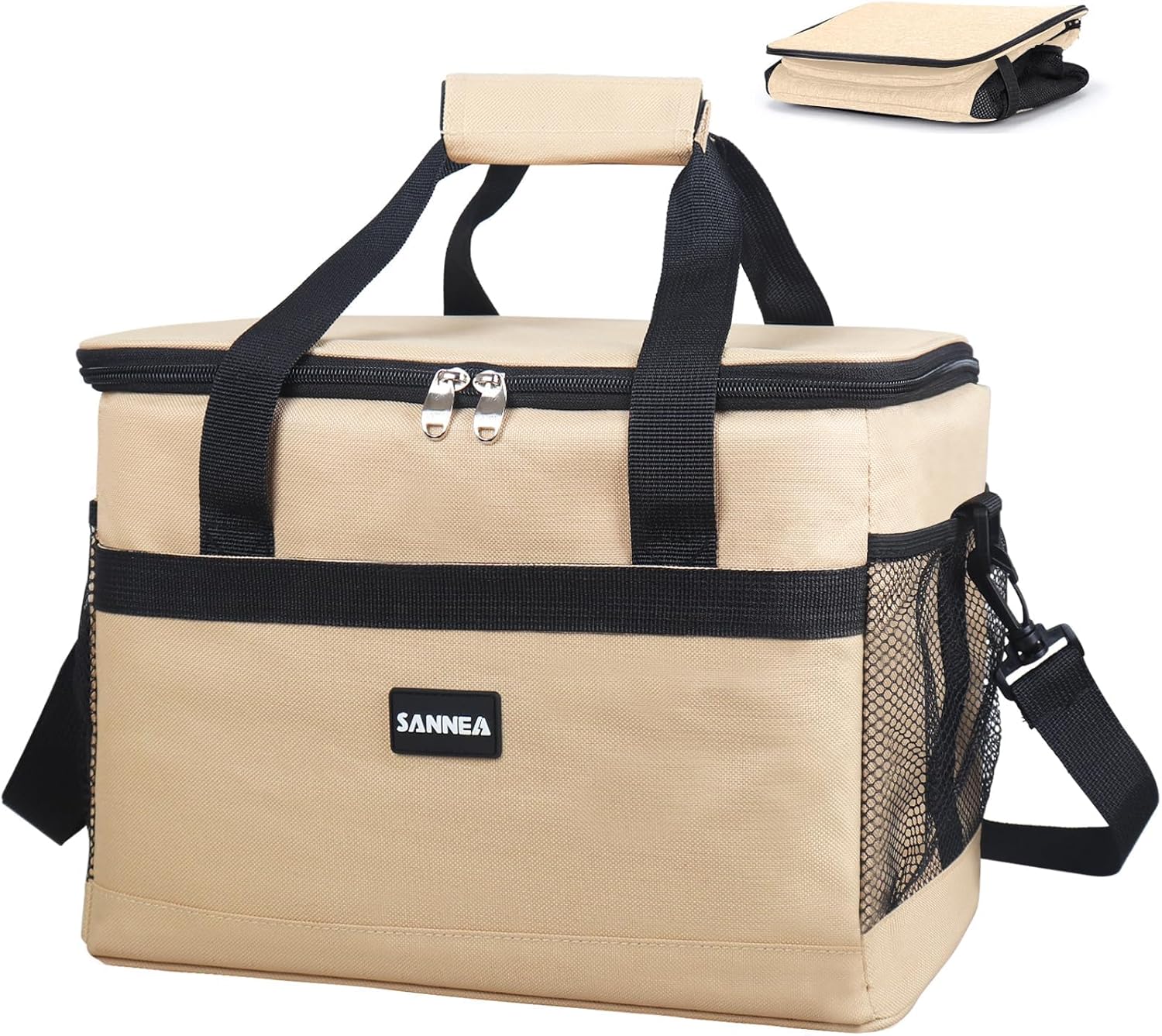 クーラーボックス 大容量 35L 3層断熱 保冷 保温 折り畳み収納可能 軽量 ソフト 手提げと肩掛け両用 お弁当収納バッグ 保冷バック ピクニック/運動会/通勤/キャンプ/お花見/BBQ/レジャー/