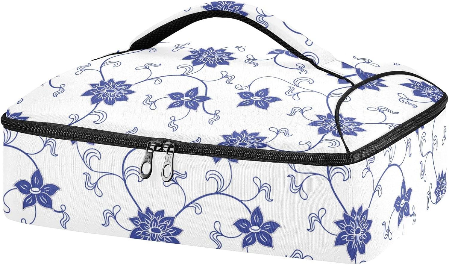 ピザバッグ 保冷保温バッグ 弁当バッグ 防水 デリバリーバッグ 大容量 宅配 配達 藍色 韓国 花柄 キャ..