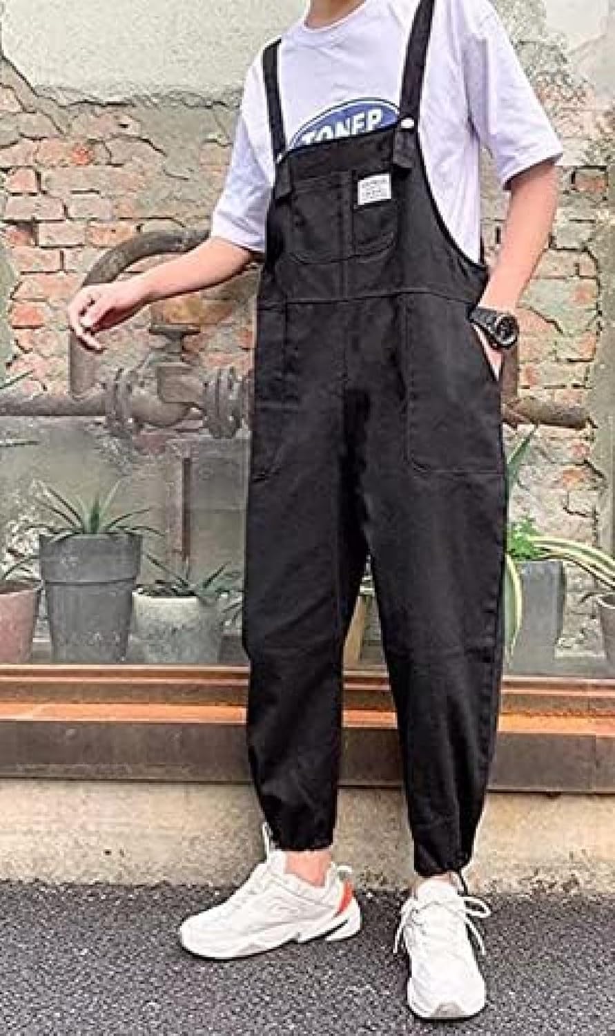 サロペット メンズ 春秋 デニムパンツ オーバーオール 九分丈 ズボン カーゴパンツ カジュアル 学生ズボン ハロンパンツ ストレッチ 原宿系 かっこいい