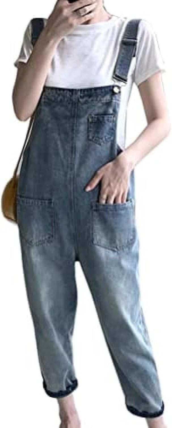 レディース デニム サロペット ズボン パンツ オーバーオール オールインワン ジーンズ ロングパンツ 春 夏 秋 冬 ゆったり デニム カジュアル ファッション 着痩せ 美脚 日常着