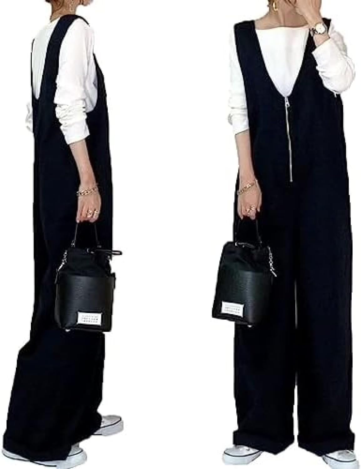 レディース サロペット オールインワン オーバーオール パンツ ワイドパンツ ロングパンツ ズボン サロペットパンツ ジャンパー ズボン ガウチョパンツ サスペンダー パンツドレス ロング 春夏秋冬