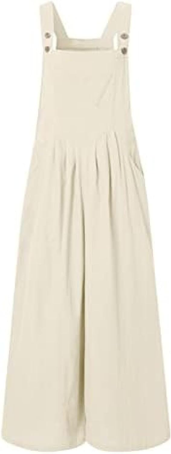 サロペットオールインワン レディース 無地 オーバーオール ワイドパンツ リラックス カジュアル つなぎ ゆったり 大きい サイズ ロング マキシ ズボン 着痩せ パンツ 普段着 サロペット 夏服 体