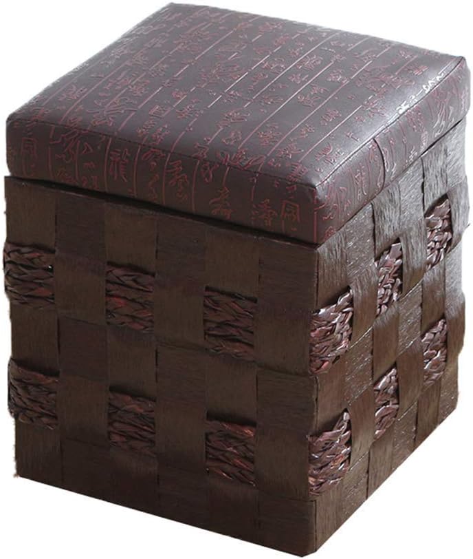 収納ボックス オットマン 大人用 草編み フットスツール レスト フットスツール プーフ 多機能スツール 椅子 リビングルーム 寝室用