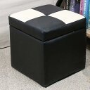 オットマン フットスツール キューブ フェイクレザー オットマン 収納 フットスツール プーフ ベンチシート おもちゃ箱 ヒンジ付きトップオーガナイザーボックス 家庭&オフィス用 ホワイト 30x30(3)