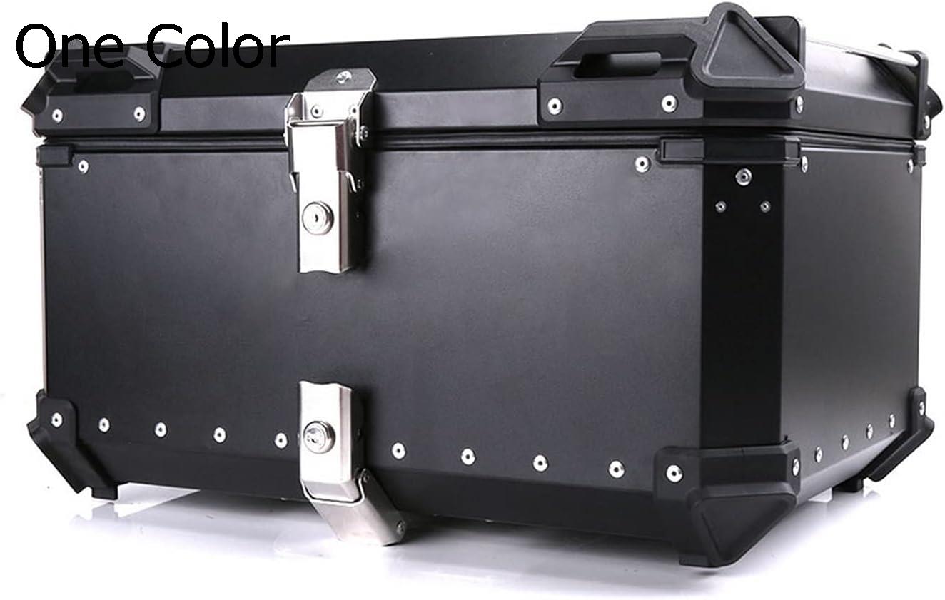 リアボックス 45L 55L 65Lオートバイ後部トランク収納トップツールボックス防水荷物ヘルメットロックツールボックスケースアルミウムアクセサリーユニバーサル (Color : 65L Black)