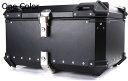 リアボックス 45L 55L 65Lオートバイ後部トランク収納トップツールボックス防水荷物ヘルメットロックツールボックスケースアルミウムアクセサリーユニバーサル (Color : 65L Black)