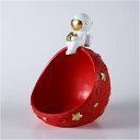 玄関収納 卓上収納 ナイトスタンドオーガナイザー ジュエリー 鍵 腕時計 サングラス 財布 スマホ 宇宙飛行士の置物のキー収納ボウル、樹脂製のアート彫刻の置物、...