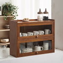 卓上食器棚 上置き 40*20*46.5cm カウンター上収納 カップボード 収納ラック キッチン収納 キッチン収納棚 リビング収納 小型 スリム 一人用 引っ...