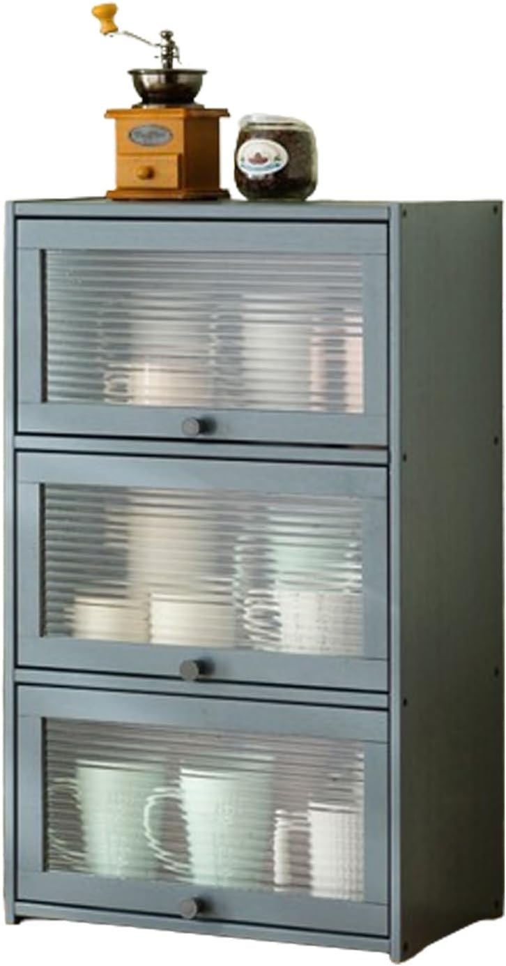 木製蚊帳　卓上サイズ・小型・2段仕切り●蚊帳 虫よけ チェスト 棚 食器棚 4477_03.jpg