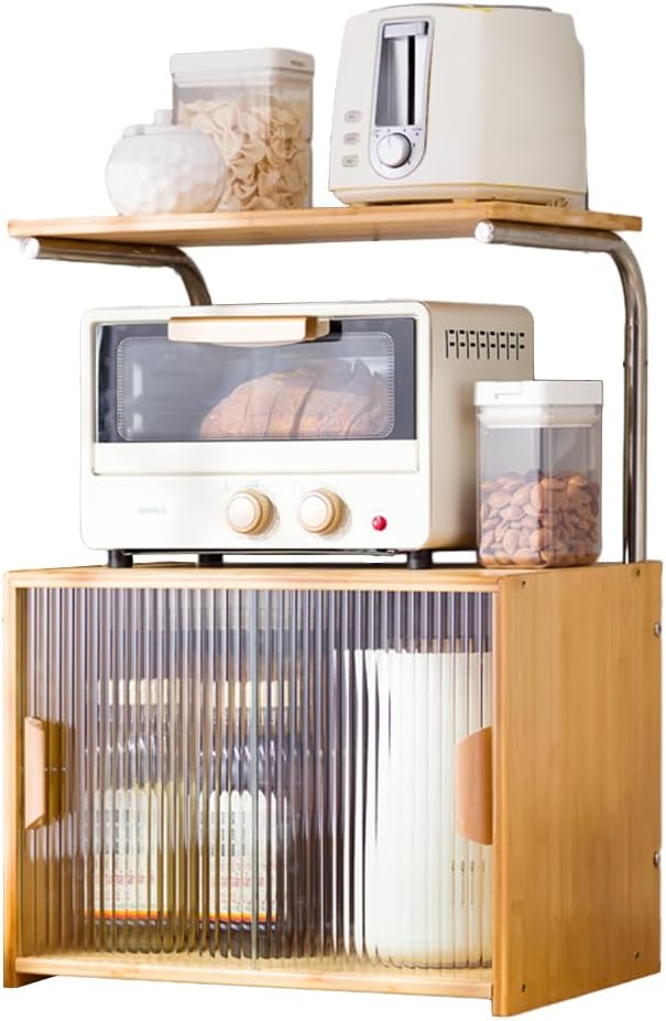 　　　 -------商品詳細------- 【キッチンカウンタードアデザイン】食器棚は高品質の天然竹製を採用して、防水、耐高温、非常軽くて壊れにくいです。食器棚の扉はアクリル透明ガラス製で、見た目も美しく、高級感があるだけでなく、傷や擦れにも強いです。、収納してあるお気に入りの雑貨などはホコリがつきにくく、美しい状態で飾って頂けます。 【引き戸デザイン】食器をほこり、虫から守ります。エンボス加工のガラスで、使用時の安心感を向上します。【可動棚】0?7cmの範囲で上下に調整可能、収納物の高さに合わせてご利用ください。 【仕切り収納キャビネット】大容量仕切り収納、多層のキャビネットで十分な収納スペース。2?3層のキャビネットで十分な収納スペース、カトラリー、カップ、箸、調味料、おもちゃ、衣類、バッグ、本、書類など、すべてを簡単に扱うことができます。 【多機能収納棚】キッチンだけでなく、リビングルームで装飾品、掃除機、日用品、カップ、果物、お茶、飲み物など、寝室でおもちゃ、蔵書、衣類など、オフィス: ファイル、事務用品、雑誌などをすべて収納でき、これ一つですっきりと片づいたお部屋になります。 ご注意?写真の色は実際の色と違う可能があります。計測の仕方により実寸とは若干1-3CM異なる場合ございます。 大型商品は輸送中に包装が損傷する場合がございます。予めご了承の上、ご購入をお願いいたします。不良や破損や誤納品などがございましたら、商品到着後、商品の写真を添えて、メールにて弊社までご連絡下さい。説明 [] 食器棚 卓上食器棚 キッチン収納棚 製品情報? 組み立て式竹製食器棚。 素材: 竹。 サイズ：約幅45/55/67cm*奥行30cm*高62cm; 色：原色、茶色。 様々の所置ける? 食器棚のサイズはそれほど大きくないので、いろいろなところに置けます。 キッチン、リビングルームのテーブル、テレビの横、バスルームなど。 【キッチンカウンタードアデザイン】食器棚は高品質の天然竹製を採用して、防水、耐高温、非常軽くて壊れにくいです。食器棚の扉はアクリル透明ガラス製で、見た目も美しく、高級感があるだけでなく、傷や擦れにも強いです。、収納してあるお気に入りの雑貨などはホコリがつきにくく、美しい状態で飾って頂けます。 【引き戸デザイン】食器をほこり、虫から守ります。エンボス加工のガラスで、使用時の安心感を向上します。【可動棚】0?7cmの範囲で上下に調整可能、収納物の高さに合わせてご利用ください。 【仕切り収納キャビネット】大容量仕切り収納、多層のキャビネットで十分な収納スペース。2?3層のキャビネットで十分な収納スペース、カトラリー、カップ、箸、調味料、おもちゃ、衣類、バッグ、本、書類など、すべてを簡単に扱うことができます。 【多機能収納棚】キッチンだけでなく、リビングルームで装飾品、掃除機、日用品、カップ、果物、お茶、飲み物など、寝室でおもちゃ、蔵書、衣類など、オフィス: ファイル、事務用品、雑誌などをすべて収納でき、これ一つですっきりと片づいたお部屋になります。 ご注意?写真の色は実際の色と違う可能があります。計測の仕方により実寸とは若干1-3CM異なる場合ございます。 大型商品は輸送中に包装が損傷する場合がございます。予めご了承の上、ご購入をお願いいたします。不良や破損や誤納品などがございましたら、商品到着後、商品の写真を添えて、メールにて弊社までご連絡下さい。