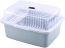 水切りラック 食器収納 食器棚 キッチン収納 フタ付き 箸立て付き 食器乾燥ボックス 食器保管 大容量 防塵 防汚 抗菌 プラスチック 収納ボックス 多機能かご 洗い物 お掃除用 家庭/業務用 食器置(3)