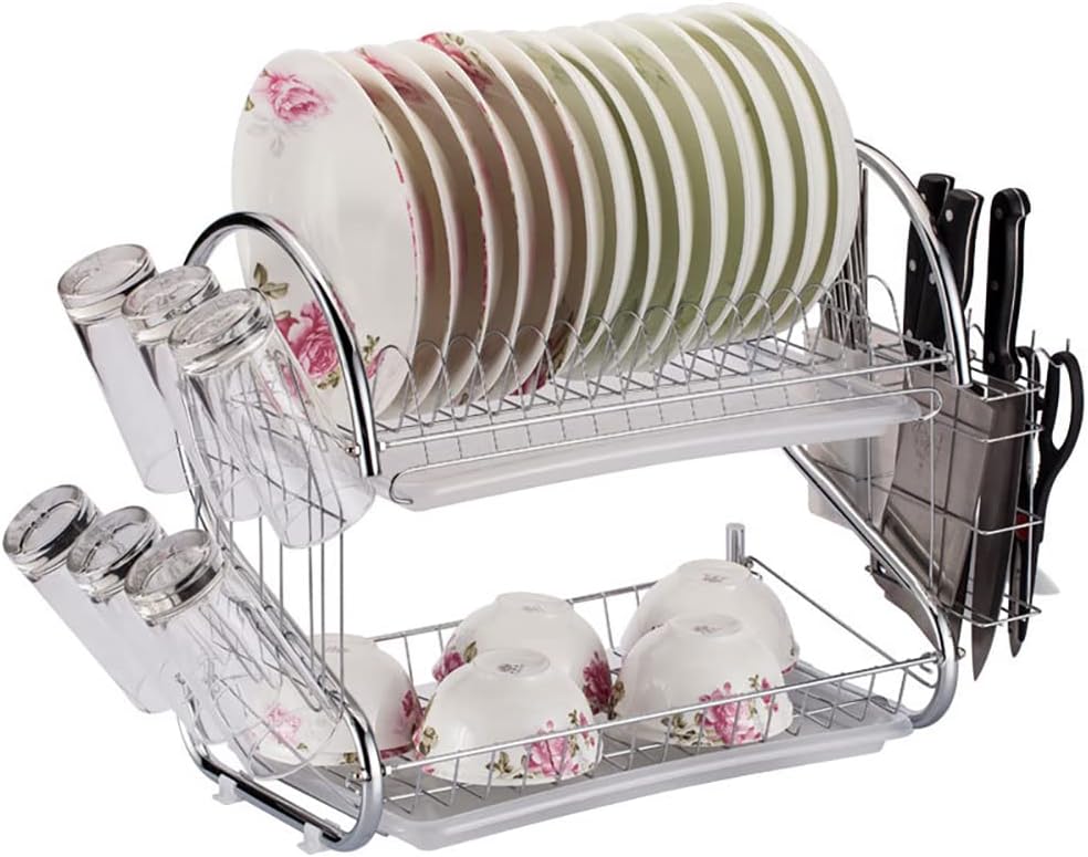 水切りラック ディッシュラック キッチン収納 収納ラック シンク上 大容量 食器棚 食器乾燥ラック 茶碗..