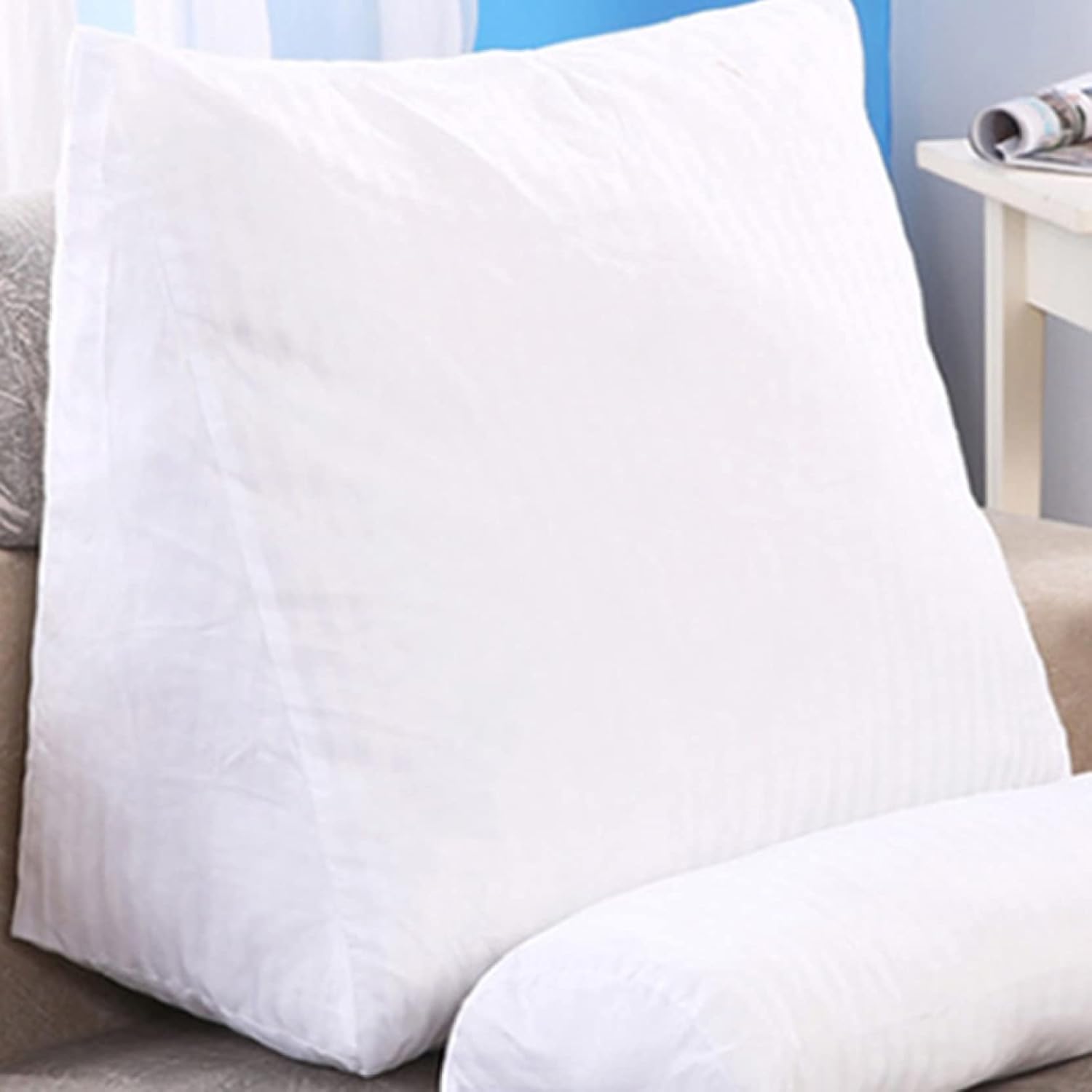 背中クッション 床 様式7 ベッド専用 低反発 読書用 クッション 椅子 ベッド用 ソファー 腰 低反発クッション 体起すクッション スマホ テレビ 枕 テレビ枕 背もたれ 三角クッション 就寝前 三