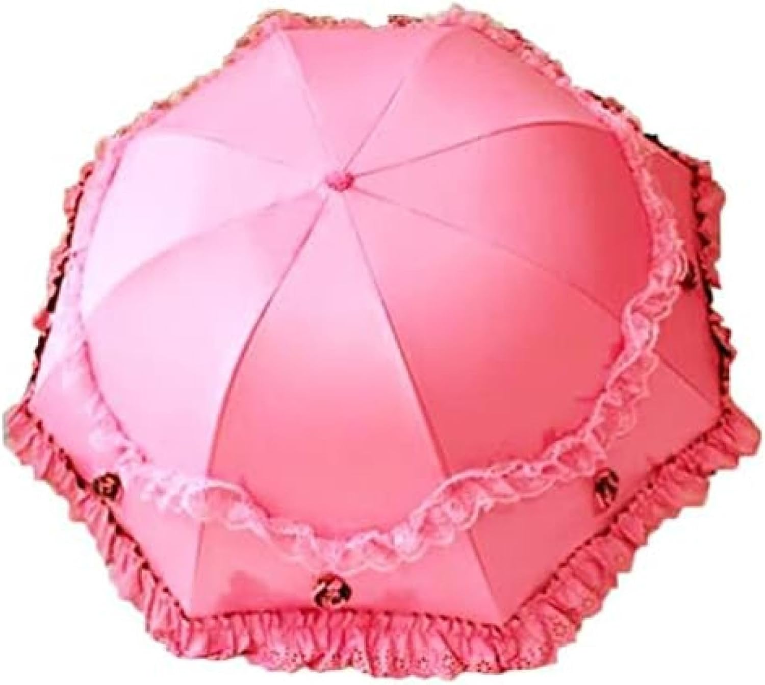 折りたたみ傘 ロリータ傘 おしゃれ フリル 日傘 雨傘レディース 折りたたみ傘 プリンセス傘 花 薔薇 レ..