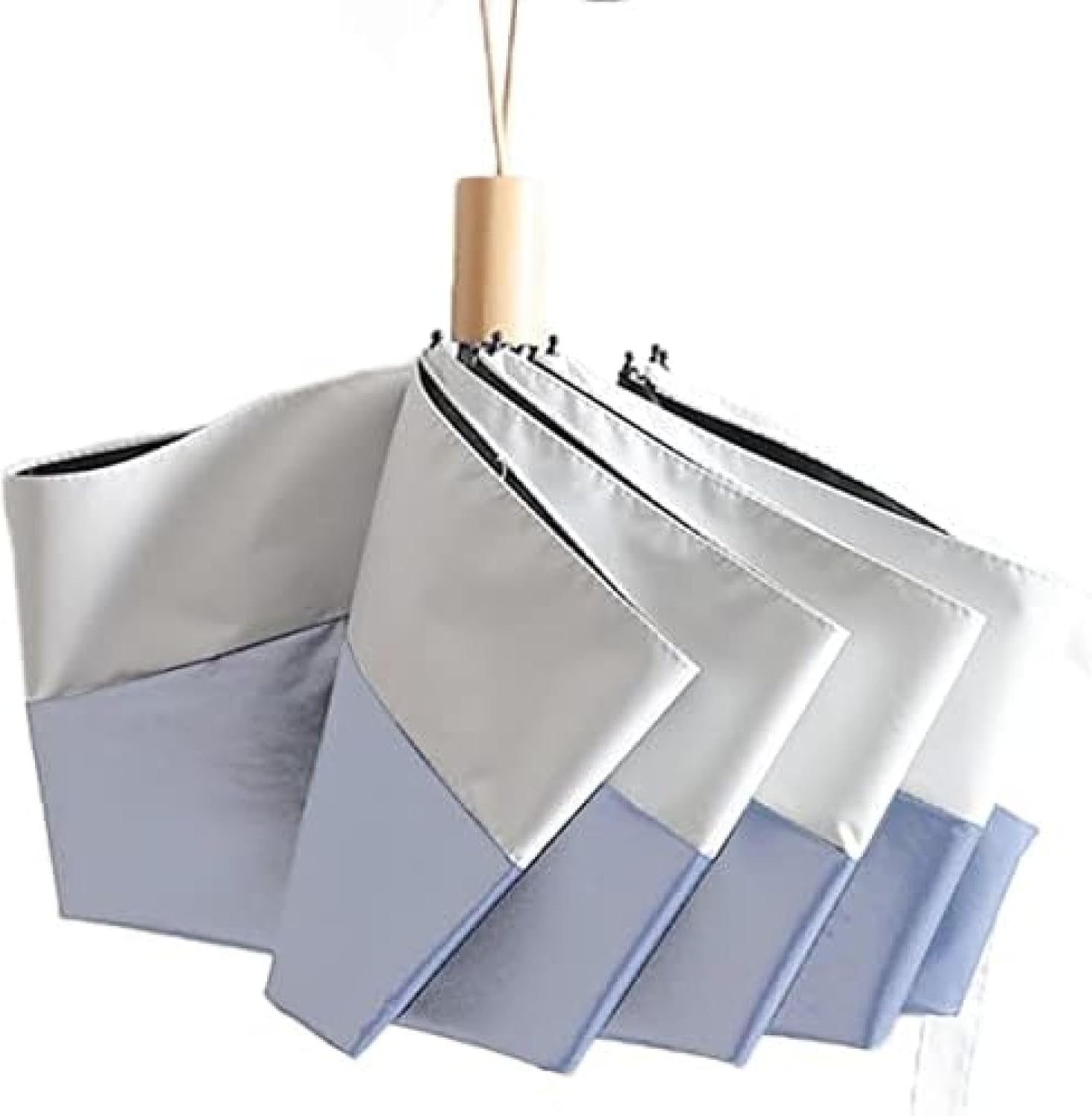 日傘 折りたたみ傘 レディース 軽量 完全遮光 遮熱 日傘 晴雨兼用 雨傘 木製ハンドル uvカット 撥水耐..