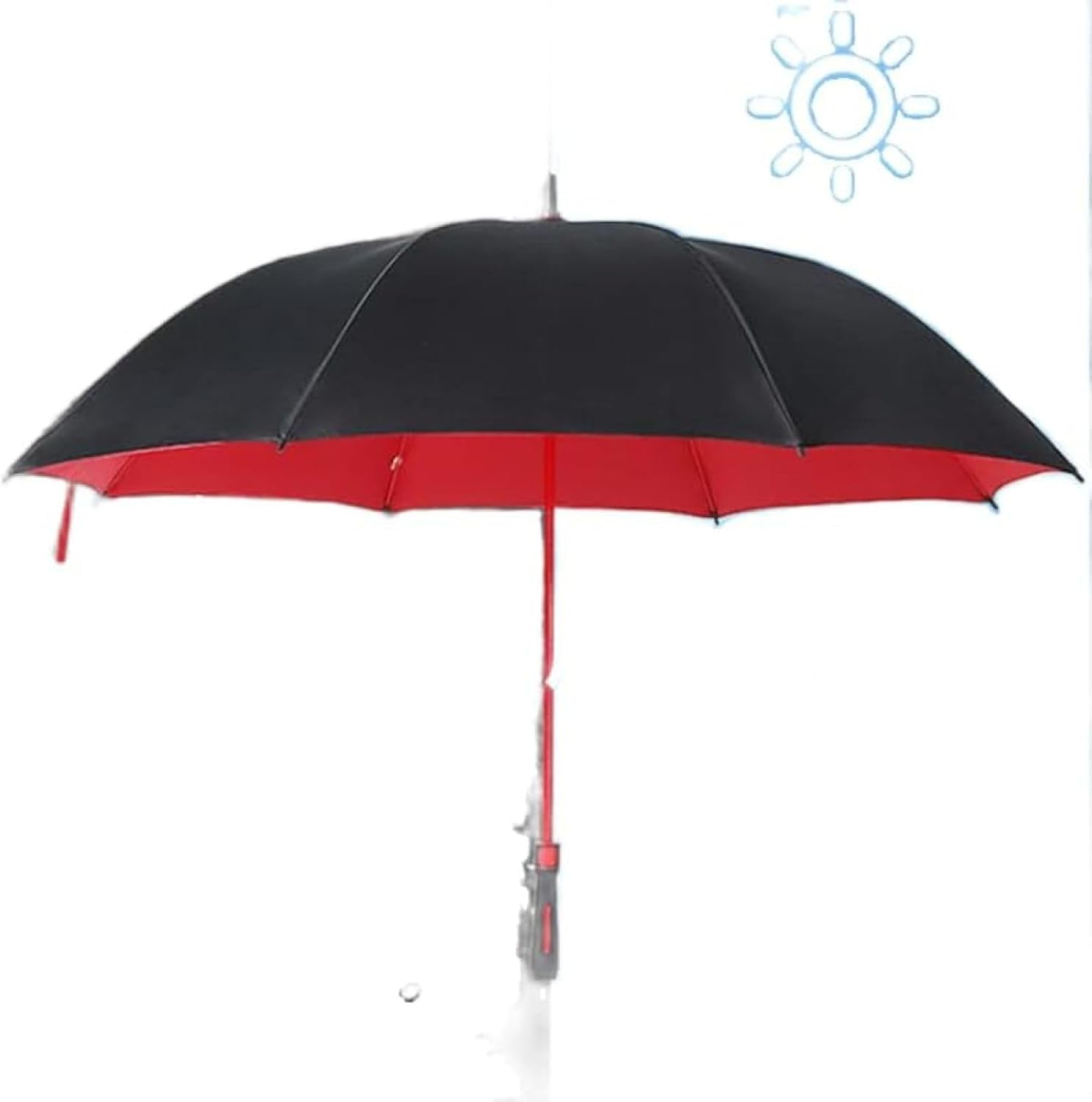 傘 長傘 大きい傘 二層防風日よけ大型傘 日傘兼用雨傘 全繊維長傘 フルファイバー 長柄傘 8本骨 軽量 耐風 ゴルフ日よけ傘 全自動傘 ビジネス傘 紳士傘 梅雨対策 自動 で丈夫で安心 車載用傘 ギ