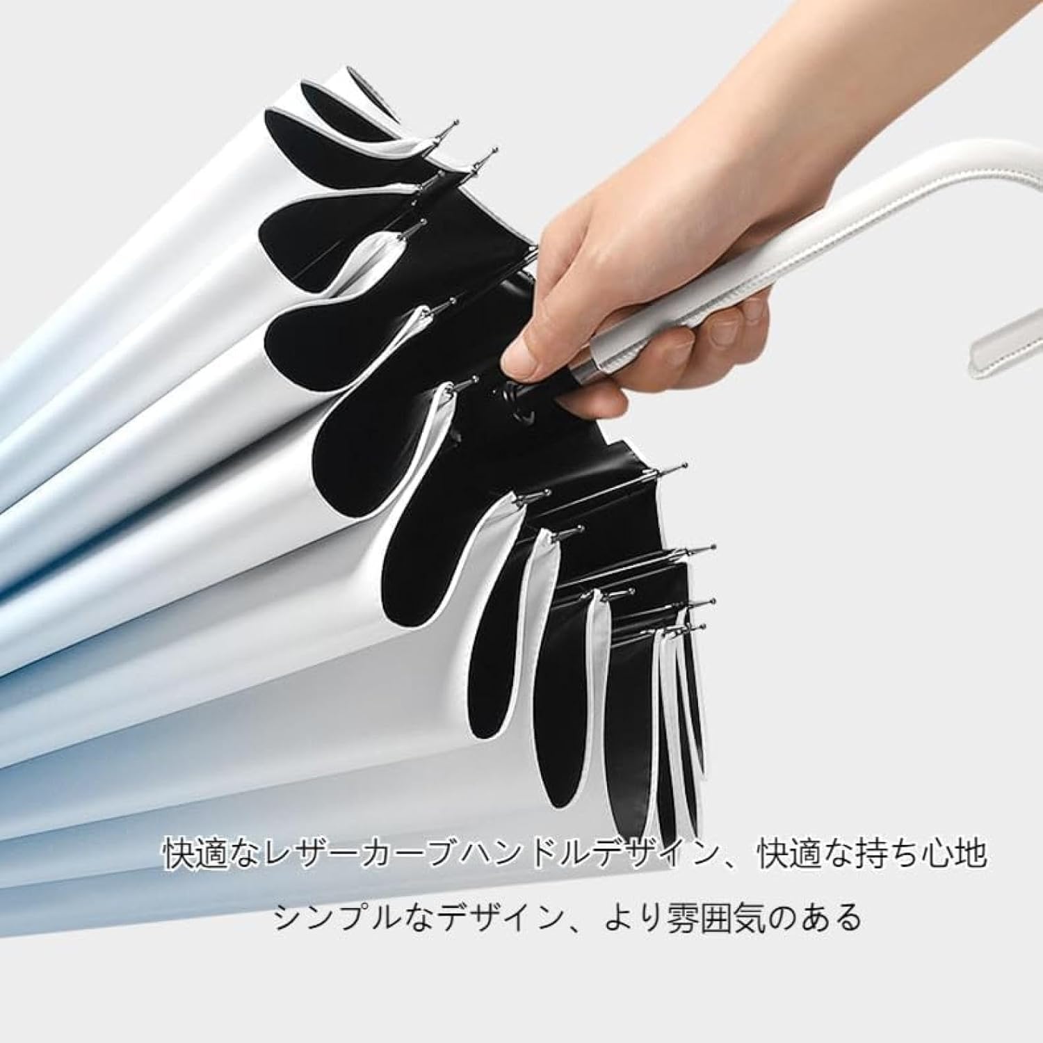 日傘 長柄傘 晴雨兼用傘 UVカット 遮光率100% UPF50+ 軽量 丈夫 防風防水 悪天候に強い 16本骨 カラー豊富 大雨対応 梅雨対応おしゃれ かわいい 通勤 通学に適