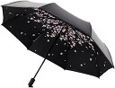 折りたたみ傘 日傘 逆折り式 晴雨兼用 UVカット 遮光 遮熱 軽量 撥水 耐風 携帯便利 8本骨 桜 花柄 紫外線対策 収納ポーチ付き