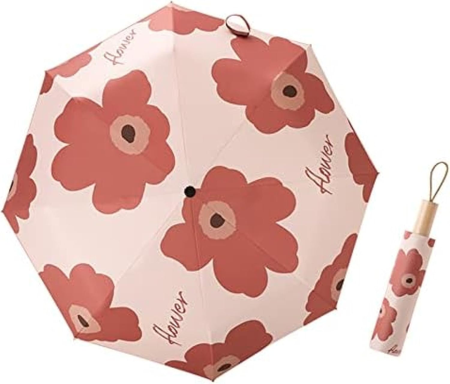 折り畳み式 UVカット傘 花柄 折り日傘 雨よけ兼用 1ボタン操作 安定 遮光 遮熱 男女兼用