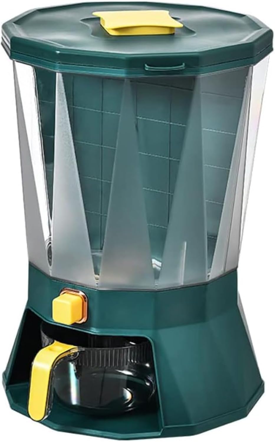 米びつ 保存容器 ライスストッカー お米ケース 米櫃 大容量回転分類米バケツ ライスボックス お米収納 お米保存容器 貯蔵タンク 大容量 米入れ 小麦粉 コーヒー豆 スリム 清潔便利 軽量 (グリーン