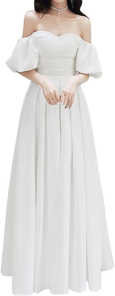 レディース パーティードレス ドレス イブニングドレス ロングドレス ワンピース 結婚式ドレス フォーマルドレス エレガント 無地 甘い 肩出し 結婚式 披露宴 演奏会 パーティー 宴会 卒業式