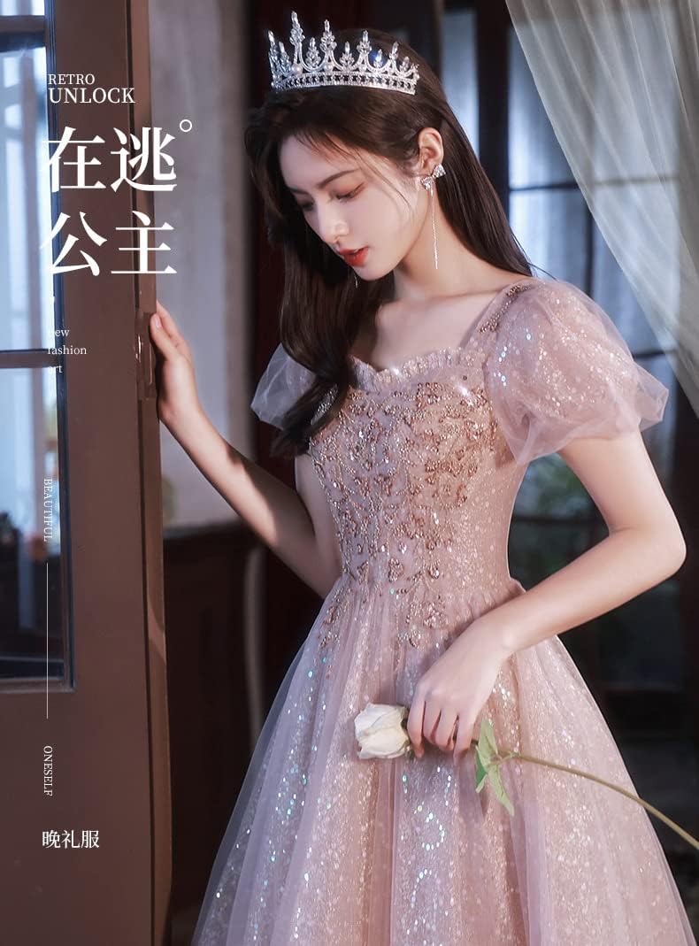 レディース パーティー ドレス ロングドレス イブニングドレス チュールワンピース 結婚式ドレス 披露宴ドレス カクテルドレス フォーマル スパンコール レース お姫様 マキシ 発表会 披露宴 演奏会