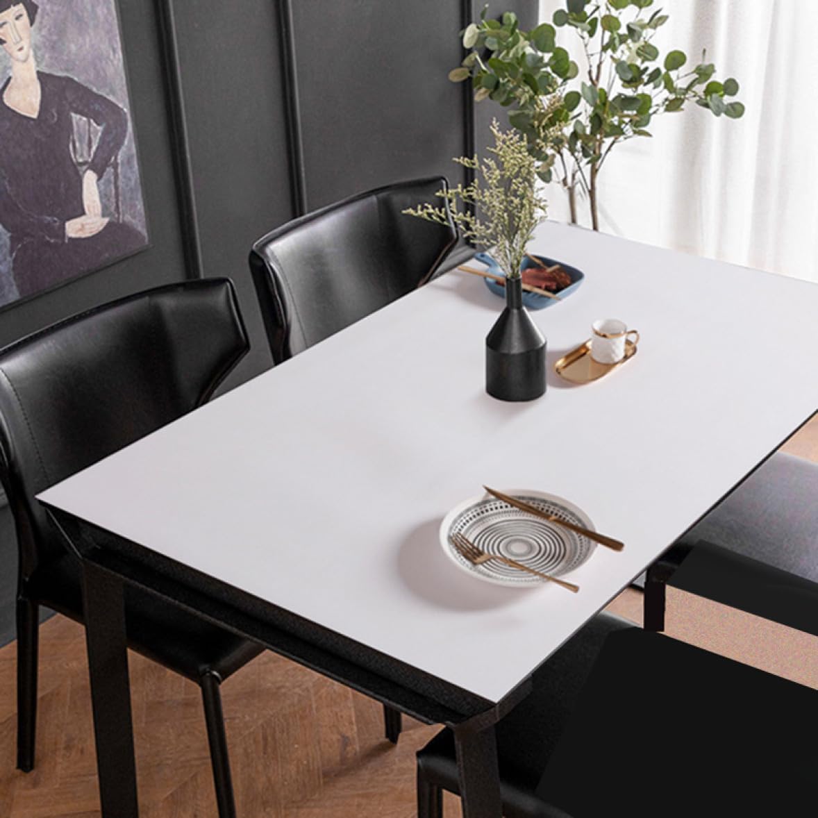 レザー テーブルマット テーブルクロス デスクマット ビニールマット テーブルカバー 白 ビニール 無地 大きい 長方形 正方形 様式 防水 撥水 耐熱 90*120 耐久 汚れ防止 サイズ選択可能