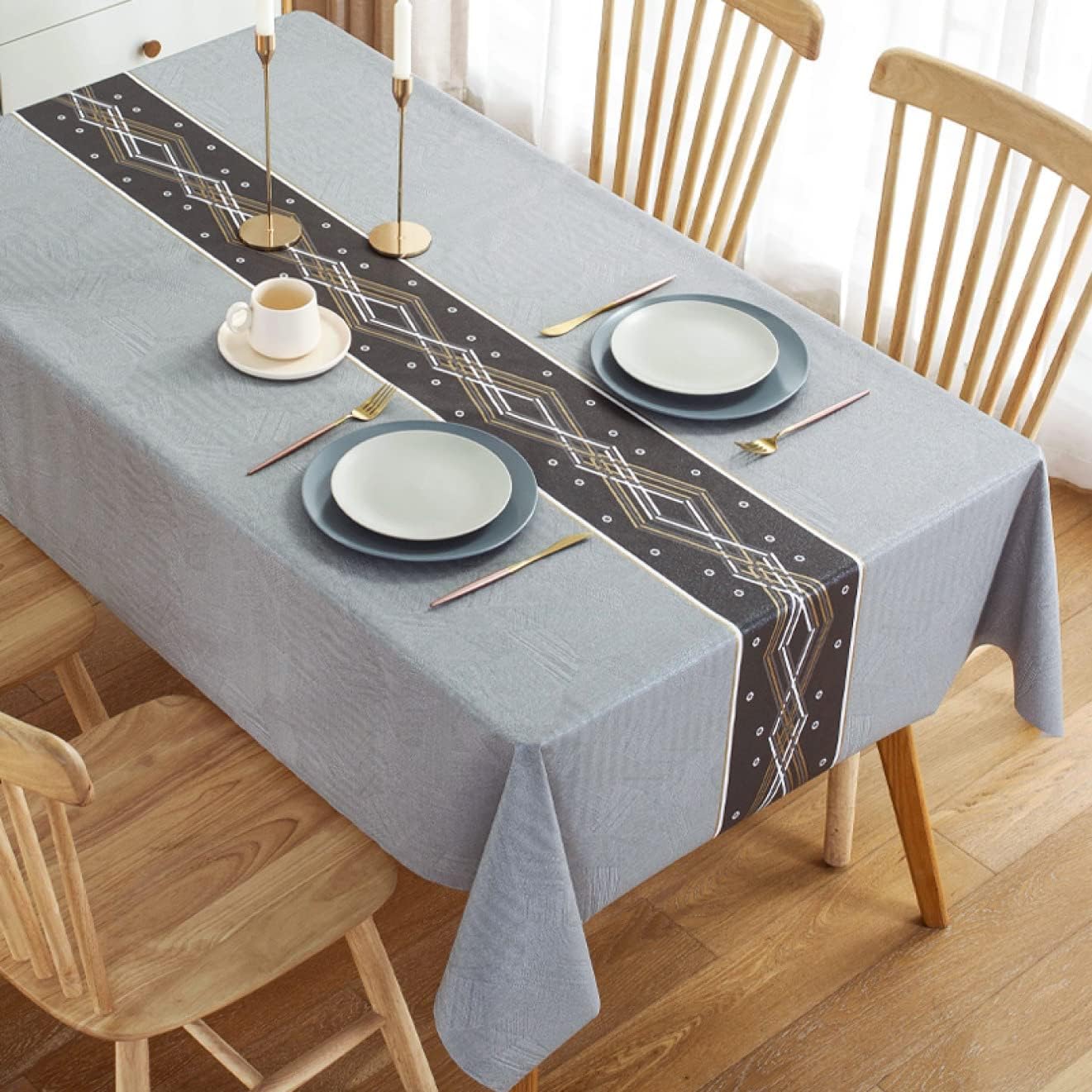 テーブルクロス 撥水 チェック柄 pvc素材 color ホテル 速乾 防水 防油 耐熱 食卓カバー おしゃれ 北欧 滑り止め 厚手 業務用 家庭用 お手入れ簡単 テーブルマット 140*220cm