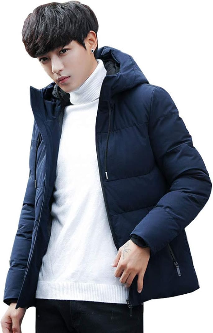 ダウン ジャケット メンズ ショート丈 大きいサイズ フード付き ダウンコート 中綿 厚手 防寒 暖かい 防寒 シンプル かっこいい カジュアル 通勤 通学 アウトドア 無地 冬服 4色選択 M-4X