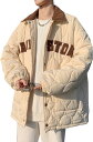 冬服 ダウンコート メンズ カジュアル 登山 自転車 アウトドア ダウンジャケット 中綿入り ふわふわ 保温 防風防寒 ショート丈 折り襟 お洒落 英字柄 カッコイイ ゆったり 大きめ