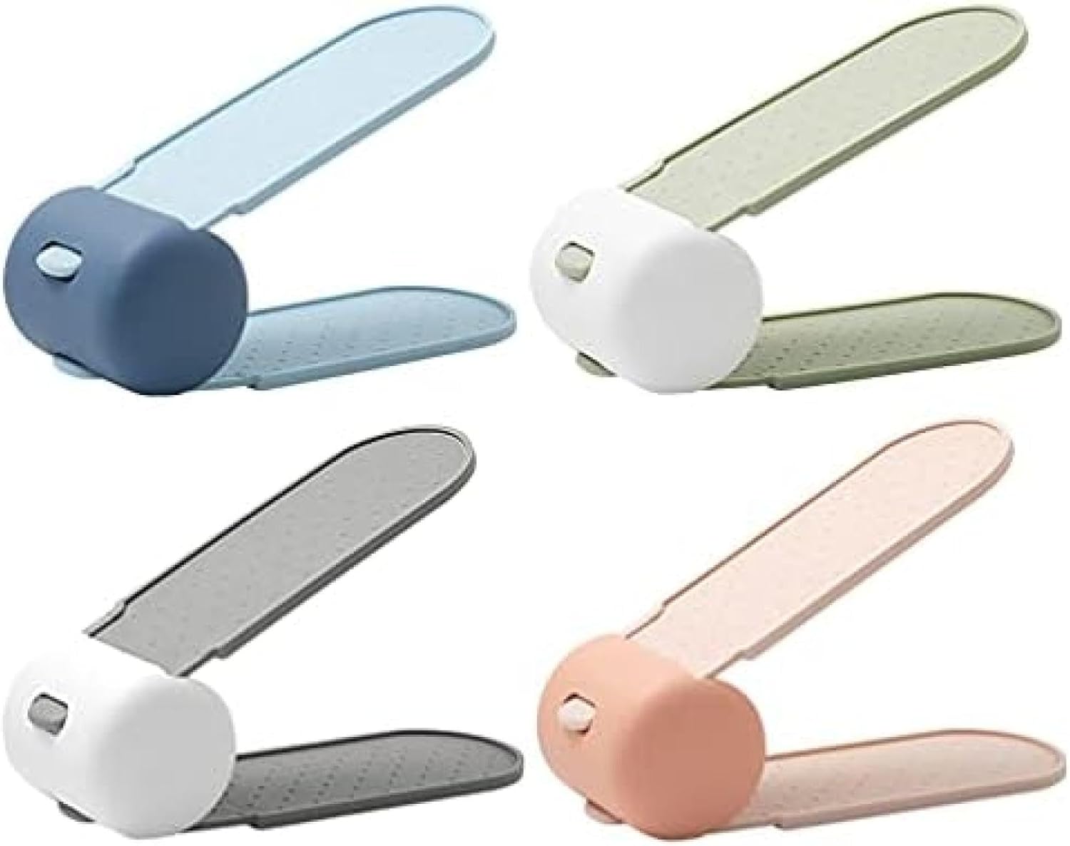 4個靴スロット靴スタッカー靴オーガナイザー靴ホルダーディスプレイラックとダブルデッカークローゼット靴ホルダーラックスペースセーバー混合色