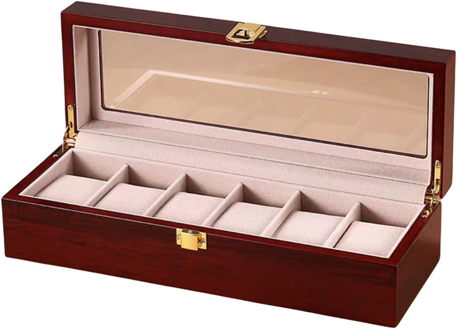 腕時計収納ケース 時計ケース 腕時計ケース 時計 6本用 木製 透明窓付き 腕時計 スタンド 収納 保管ボックス 耐衝撃 防塵 仕取外し可能 高耐久性 持ち運び可能 おしゃれ アクセサリーボ 収納ック