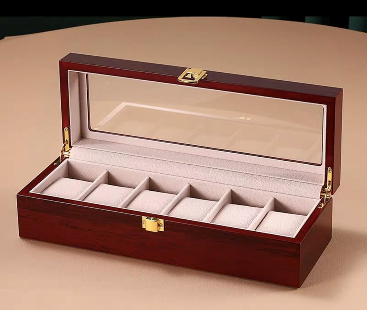 腕時計収納ケース 時計ケース 腕時計ケース 時計 6本用 木製 透明窓付き 腕時計 スタンド 収納 保管ボックス 耐衝撃 防塵 仕取外し可能 高耐久性 持ち運び可能 おしゃれ アクセサリーボ 収納ック