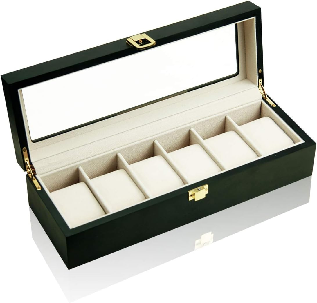 腕時計 ケース 6本 収納 時計 ケース 木製 高級 腕時計 収納ボックス コレクションケース 木製 時計 展..