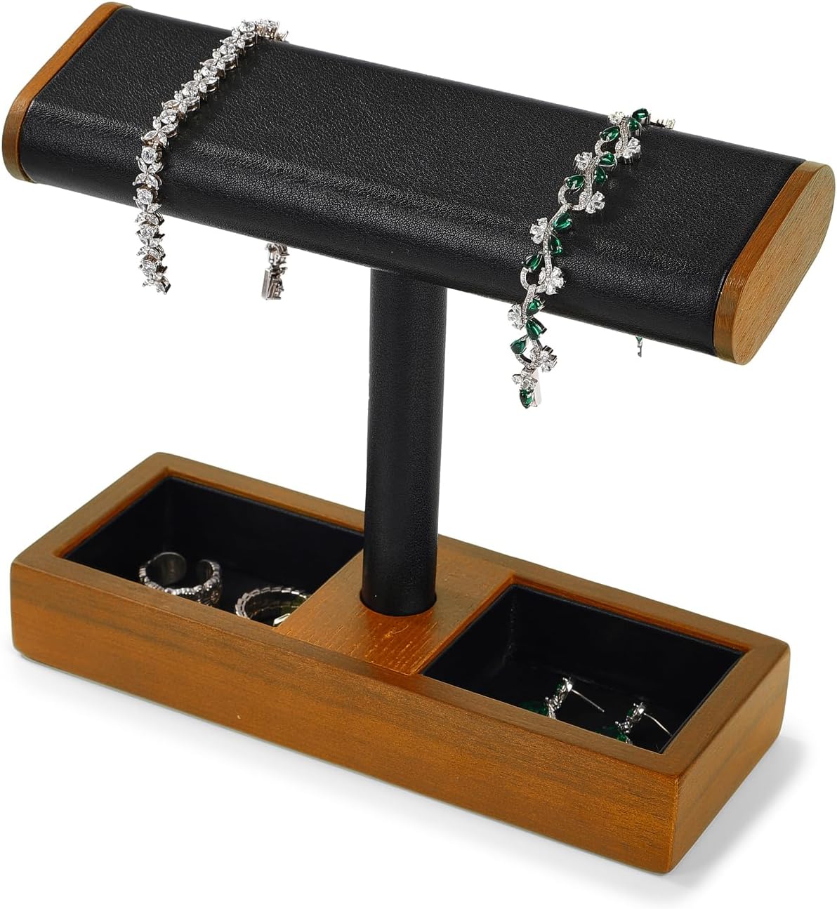 腕時計 スタンド ウォッチスタンド 木製 2~4本用 ディスプレイ 収納 高級 おしゃれ 時計置き台 (ブラック)